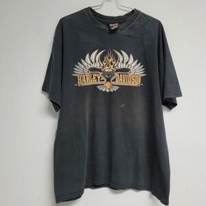 Harley Davidson XL Black Thunder Creek Chattanooga Tennessee T-Shirt War Soldier